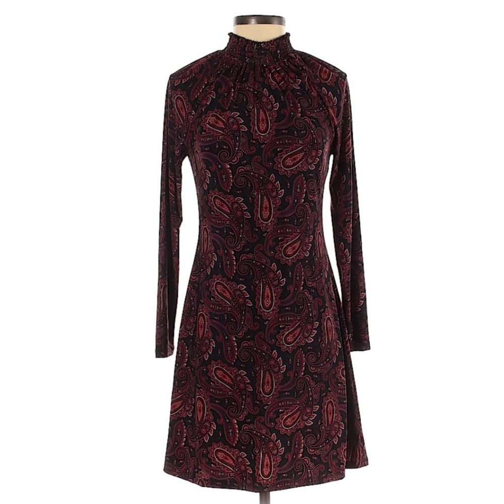 Tommy Hilfiger Long Sleeve Mock Neck Dress